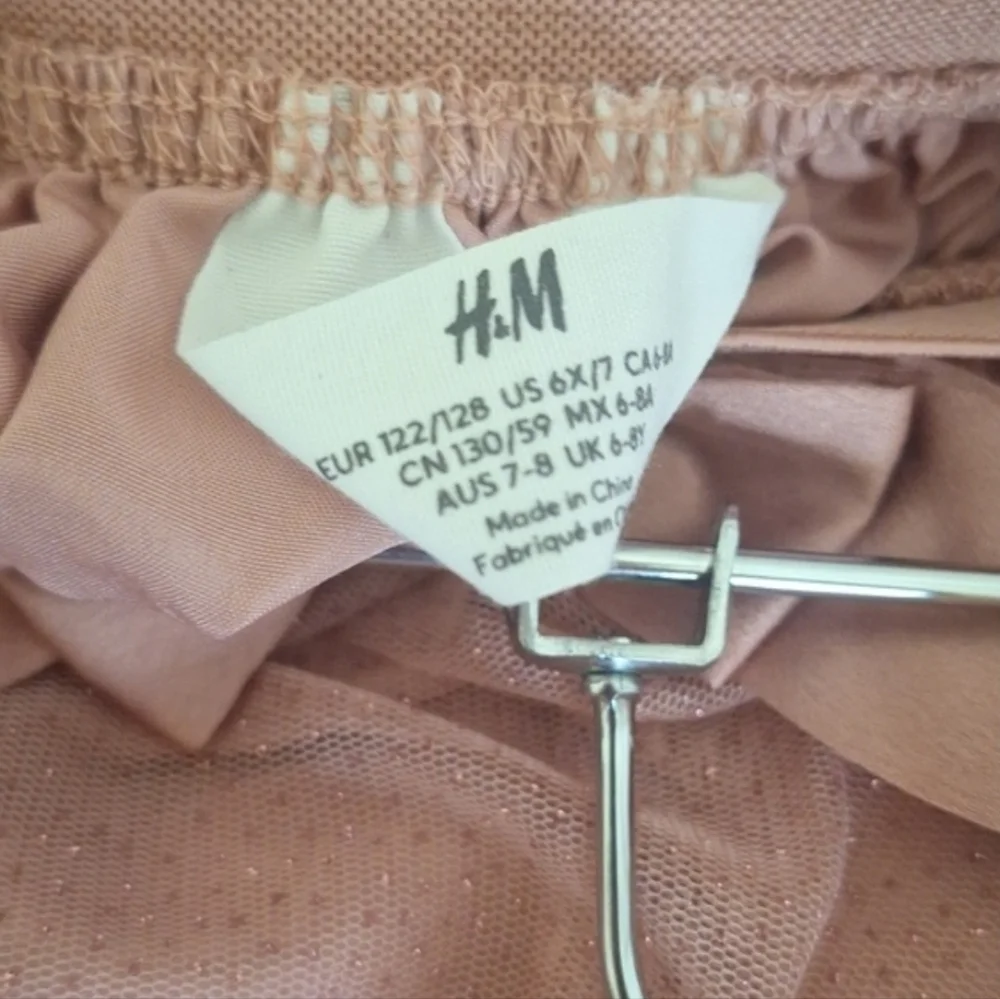 H&M Girls Pink Glitter Tule Skirt, Dress And Sun Hat Bundle Size M